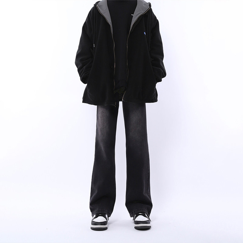 复古美式微喇牛仔裤男学生水洗做旧显瘦直筒长裤春秋季宽松阔腿裤,男装,牛仔裤,淘宝优惠券,粉丝福利购,淘宝优惠卷