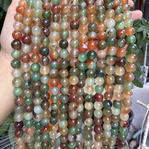 天然孔雀玛瑙圆珠散珠DIY