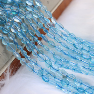 8mm随形串珠diy手链项链不规则隔珠饰品半成品配件 天然深海蓝宝5