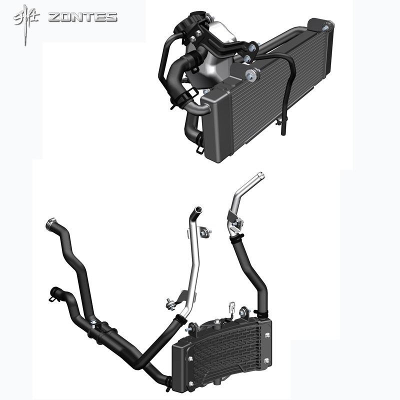升仕zt310t-m 踏板摩托车副水壶主水箱小水箱进出水管散热器配件