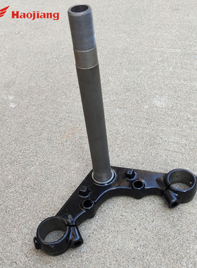 适用于豪江HJ125/150-2A5B烈兽摩托车方向柱下三星下连联板立柱