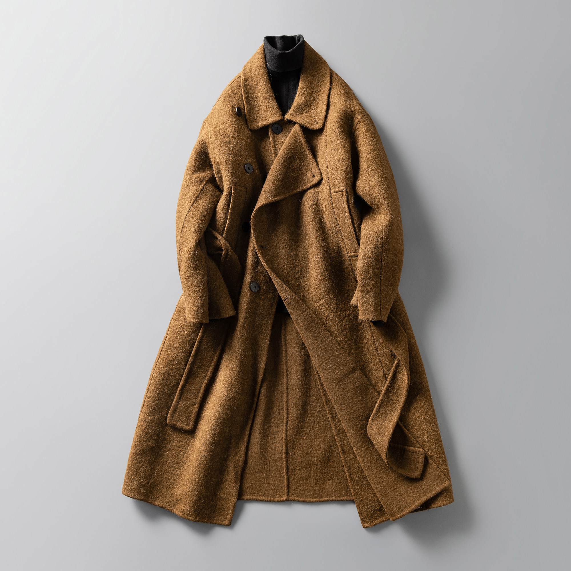 韩系老钱风双层门襟翻领长款双面呢大衣男冬季苏丽羊驼绒毛呢外套,男装,毛呢大衣,淘宝优惠券,粉丝福利购,淘宝优惠卷