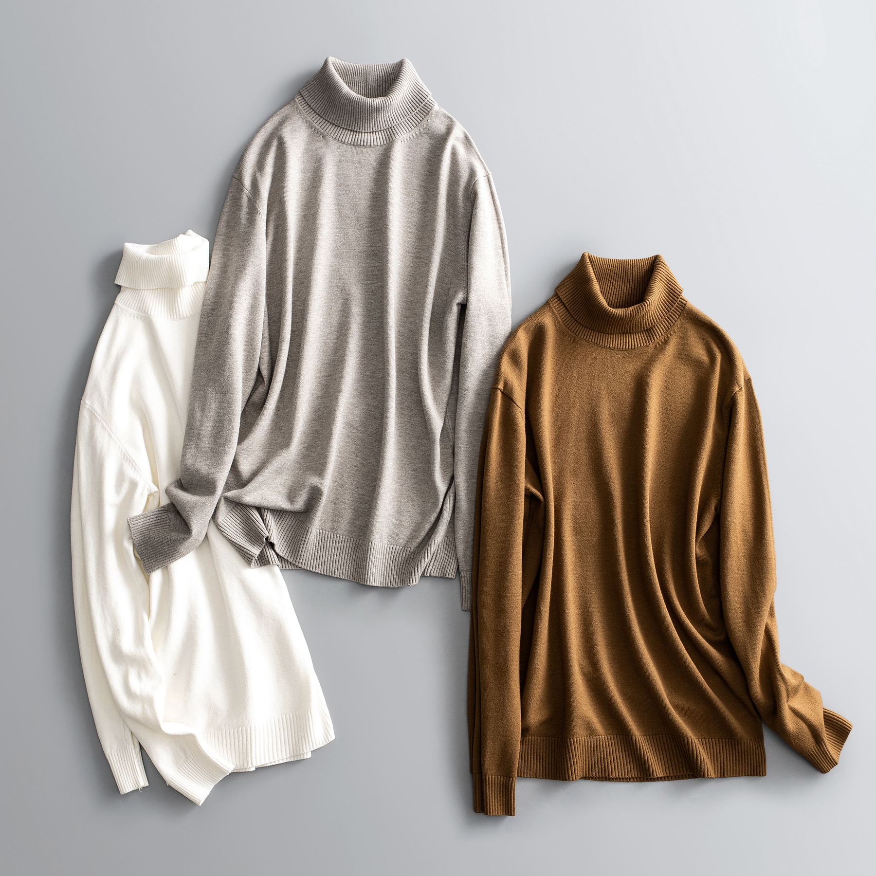 秋季针织打底衫丝光羊毛新款高领