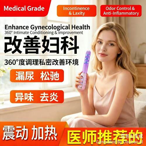 妇科棒震动棒红蓝光私密修复仪