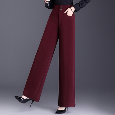 安可拉红春秋新款女士直筒裤