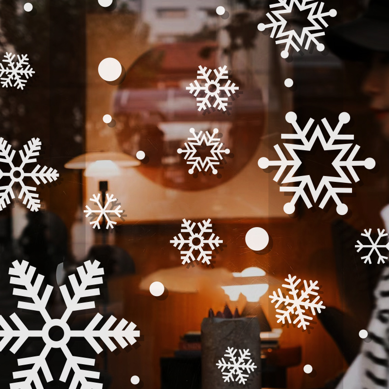 气氛场景布置玻璃贴纸雪花