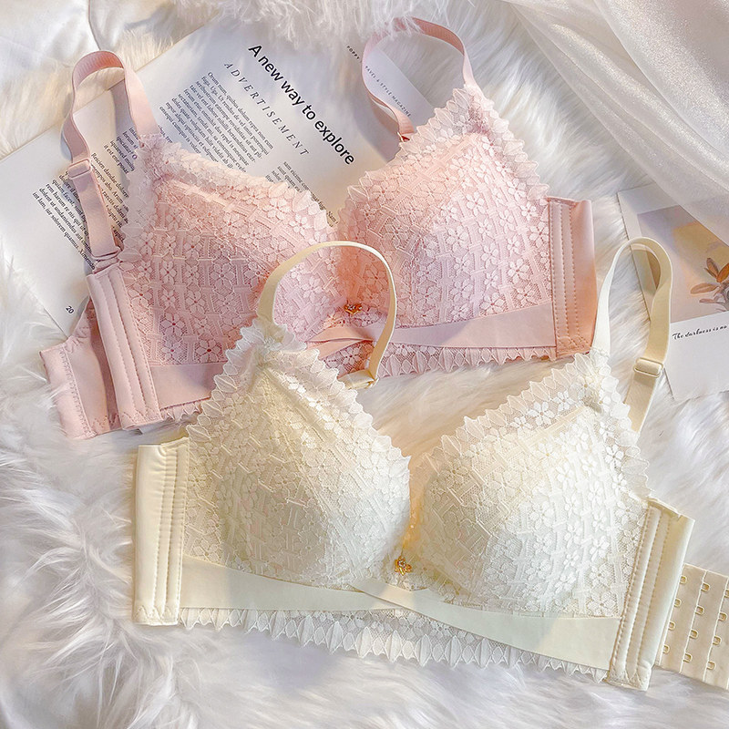 内衣女小胸聚拢无钢圈防下垂纯欲少女乳胶文胸套装2021年新款爆款