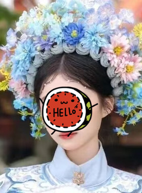 泉州浔埔簪花发箍成品绢花头饰民族风花环马面裙女汉服配饰头箍