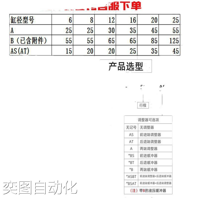 精密气动滑台气缸MXS6/8/12/16/20-10-30-40-50-75 HLS直线带导轨