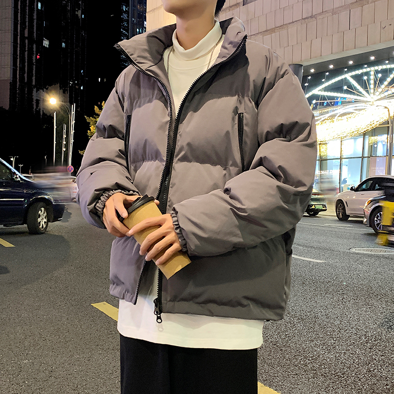 立领纯色棉服外套男装加厚宽松休闲棉衣A106-1-3682-P88，男装棉衣，电商A106-1