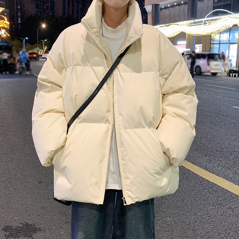 冬装新款休闲纯色立领棉服外套加厚男装宽松棉衣A106-1-3678-P78，男装棉衣，电商A106-1