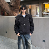 秋季新情侣男装垫肩休闲飞行员长袖夹克短款外套A106-1-8251-p88，男装夹克，电商A106-1