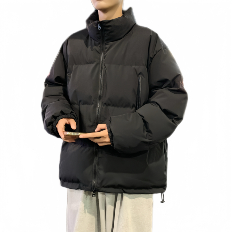男装冬装加厚宽松棉服外套休闲纯色立领棉衣A106-1-3682-P88，男装棉衣，电商A106-1
