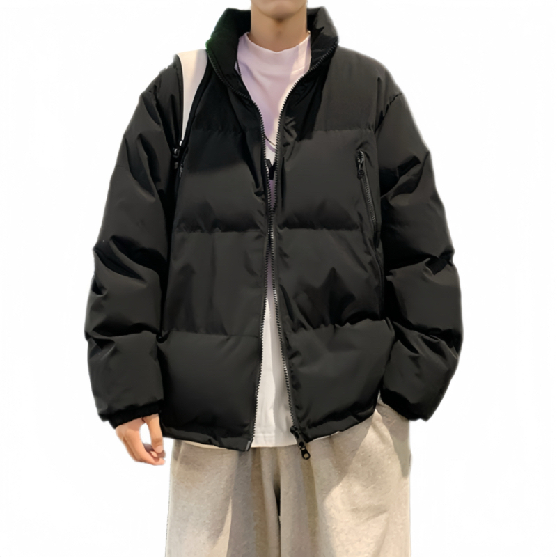 男装冬装加厚宽松棉服外套休闲纯色立领棉衣A106-1-3682-P88，男装棉衣，电商A106-1