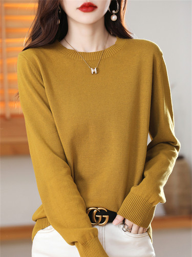 套头毛衣宽松长袖上衣内搭打底衫