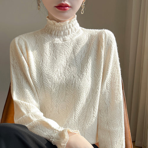 底衫女半高领软糯毛衣内搭