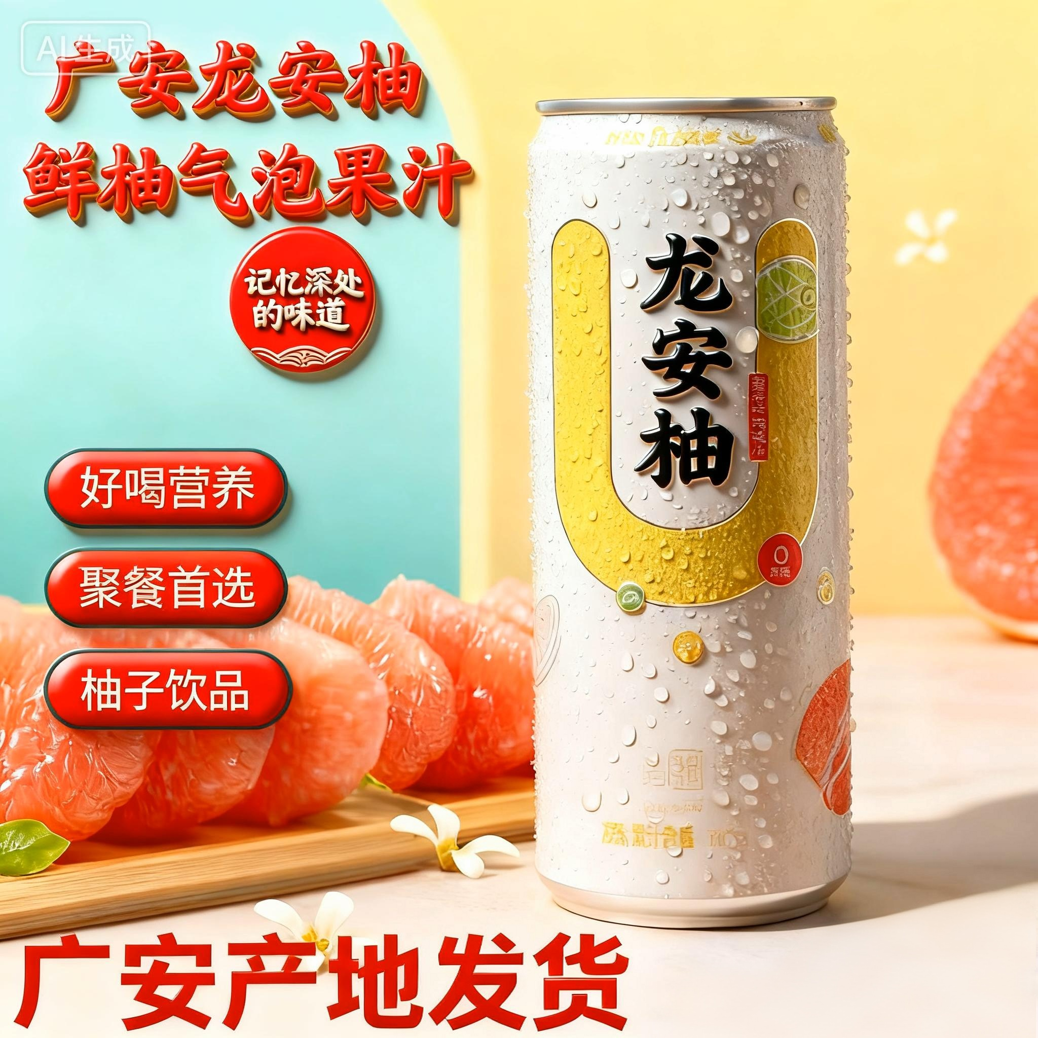 广安龙安柚鲜果气泡聚餐聚会饮料
