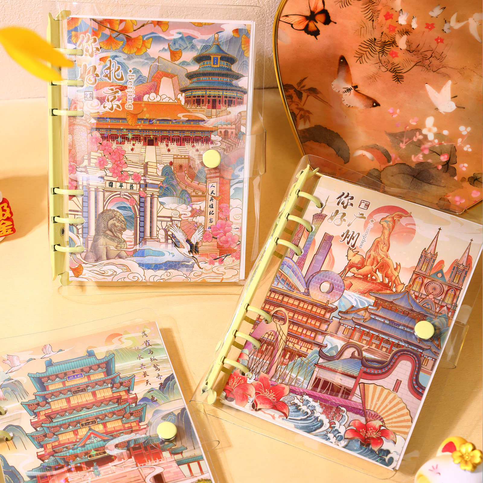 旅行活页盖章本高颜值空白手账本国潮北京广州武汉长沙西安上海旅游纪念印章收集册文创博物馆景点打卡收集本,文具电教/文化用品/商务用品,笔记本/记事本,淘宝优惠券,粉丝福利购,淘宝优惠卷