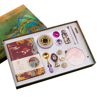 中国风复古火漆印章套装全套新手便宜多章头仙鹤火期信封封口蜡粒学生党火器diy手账工具网红ins创意生日礼物