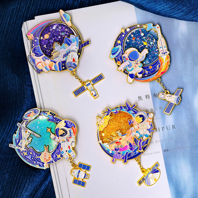 中国航天员太空主题宇航员流沙吊坠冰箱贴金属磁性贴创意家居装饰品酒泉旅游收藏打卡纪念品旅行伴手礼送朋友