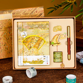 清明上河图文具套装 笔记本子书签徽章签字笔故宫文创小礼品创意生日礼物送老师同学 礼盒中国风复古典手账精装