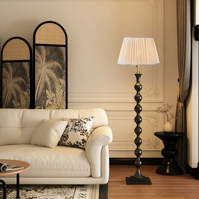 法式复古落地灯客厅沙发旁边高级感中古侘寂风卧室床头装饰氛围灯