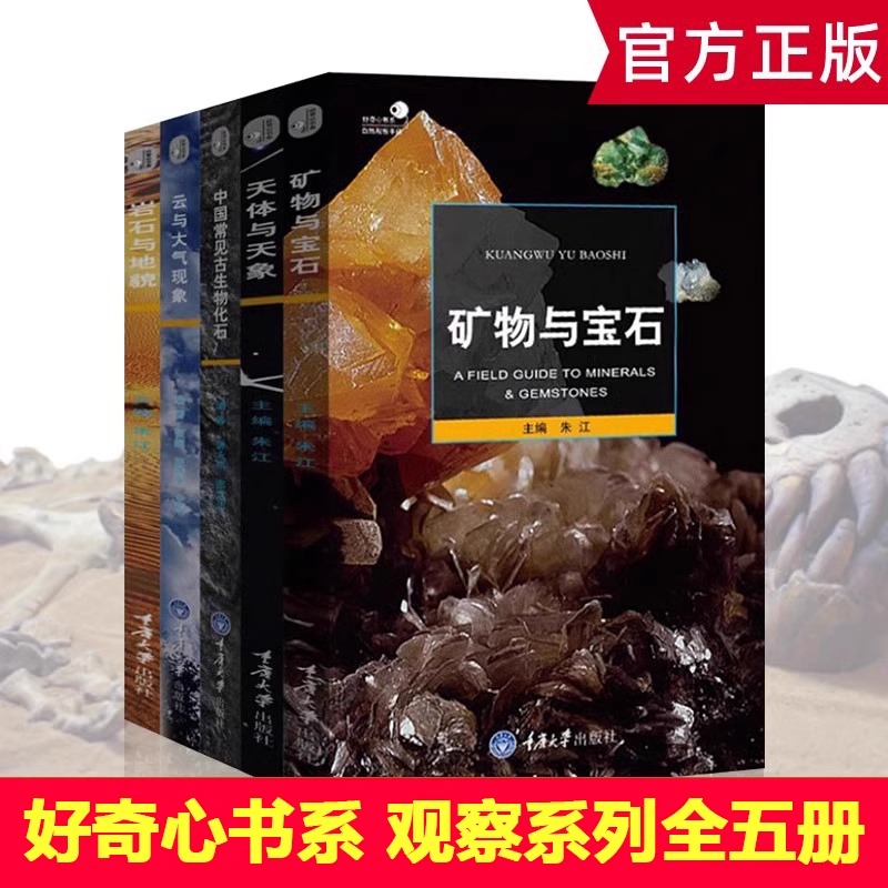 好奇心书系 自然观察手册 中国常见古生物化石矿物与宝石天体与天象云与大气现象岩石与地貌 摄影户外爱好者鉴别工具书 图文并茂 书籍/杂志/报纸 科普百科 原图主图