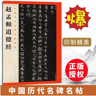【十年经典】中国历代名碑名帖精选 赵孟頫道德经 经典书法毛笔字练习教程行草楷隶书临摹学生成人入门教材 江西美术出版社