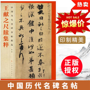 【十年经典】中国历代名碑名帖精选 王献之尺牍集粹 经典书法毛笔字练习教程行草楷隶书临摹学生成人入门教材 江西美术出版社