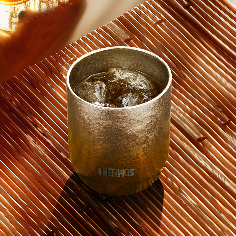 膳魔师纯钛咖啡杯双层高档锤纹小茶杯便携式户外泡茶杯子TCTI-280