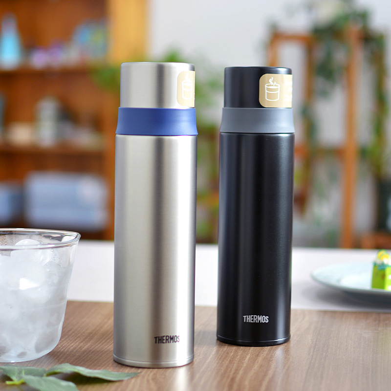 膳魔师不锈钢双盖子弹头保温杯