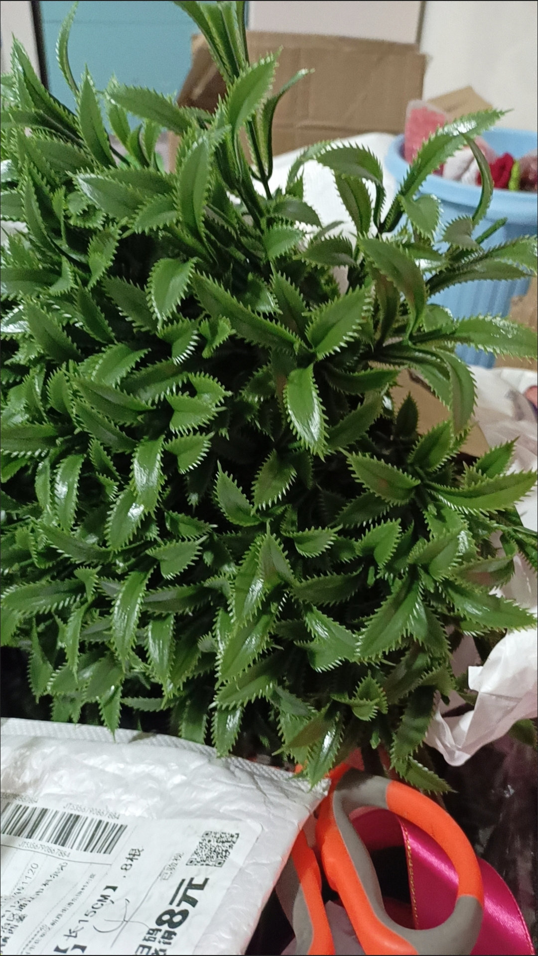 单头通用花枝手工DIY康乃馨仿真花假花雪纱带材料短花杆32厘米