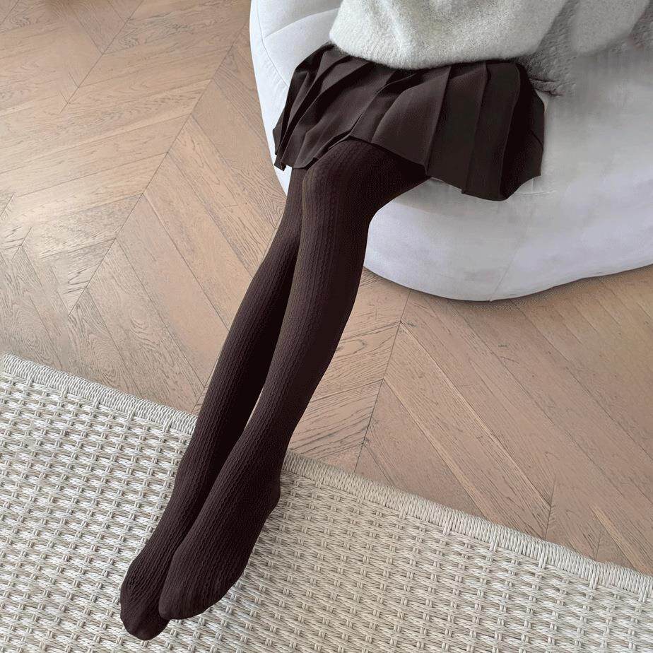 浮雕麻花纹仙女连裤袜秋冬显瘦miu日系白灰色中厚丝袜春秋打底袜
