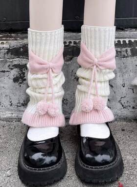 秋冬日系jk堆袜女针织木耳