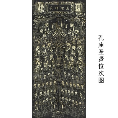 孔庙圣贤位次图孔子像弟子像