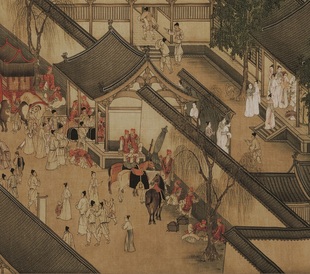 宋 佚名 胡茄十八拍图 传仇英摹本 工笔人物少数民族国画绢本长卷