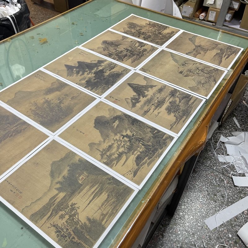 明 蓝瑛 山水画册10开仿古国画小品高清微喷美术纸学习临摹范本