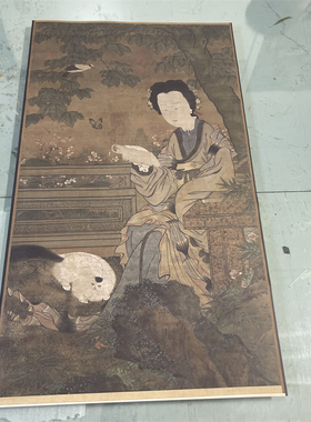 五代周文矩仕女图台北故宫博物院