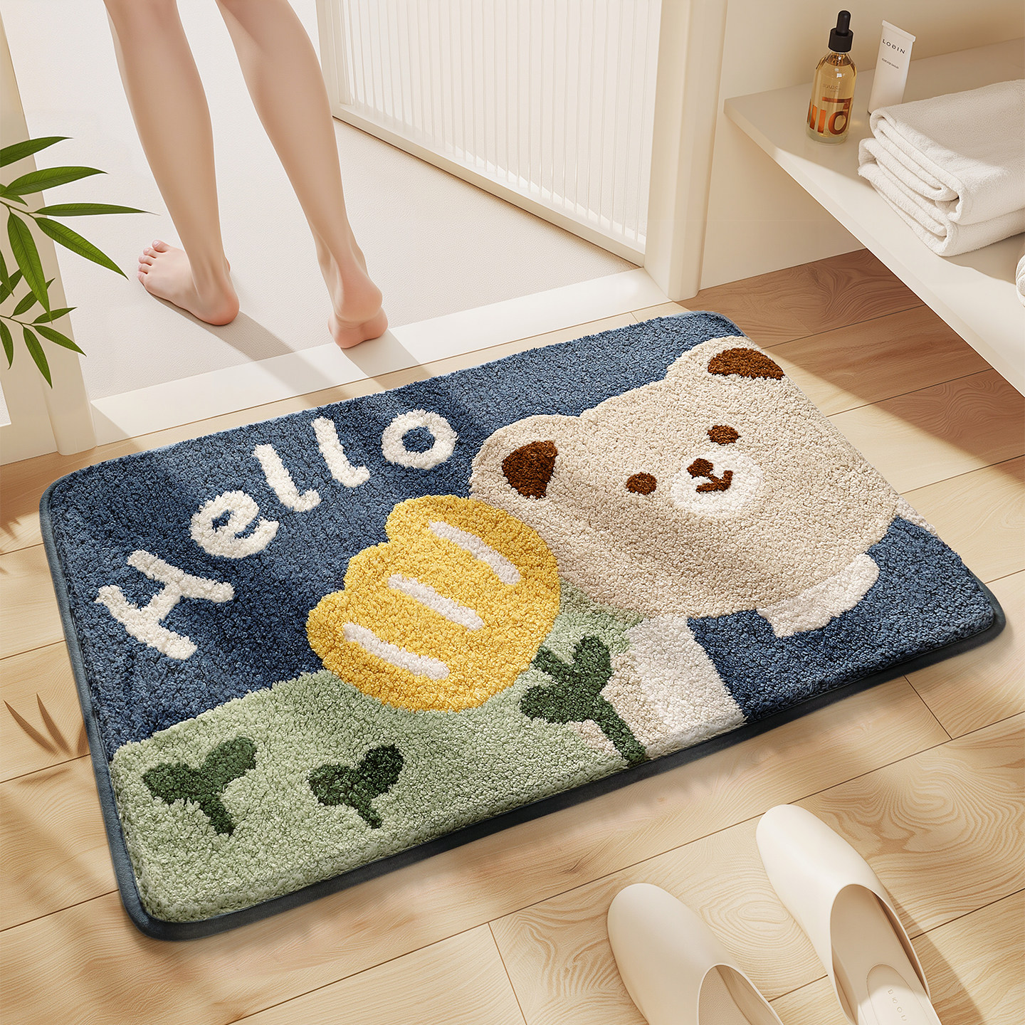 大江卫生间地垫植绒浴室吸水防滑家用厕所门口脚垫洗手间地毯卫浴,居家布艺,家用脚垫,淘宝优惠券,粉丝福利购,淘宝优惠卷