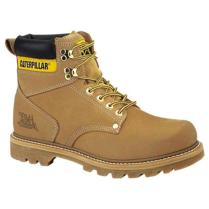 卡特cat男短靴工装靴户外休闲系带真皮防滑透气棕色正品p70042