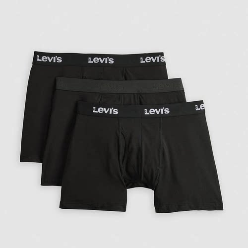 Levi’s/李维斯男士内裤平角内裤四角裤3条装棉质防臭送男友礼物