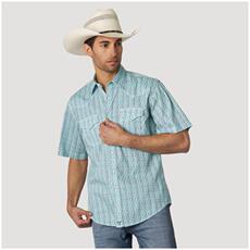 Рубашка мужская wrangler/威格男衬衫纯色宽松短袖舒适透气薄款正品490527 Wrangler/490527