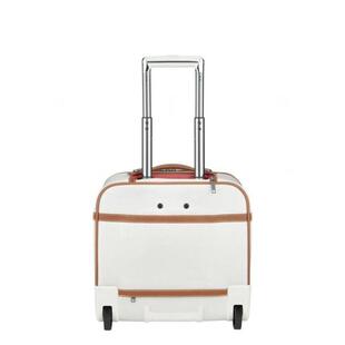 DELSEY/法国大使女拉杆箱软面旅行箱浅色涤纶小号16寸白正品L0089