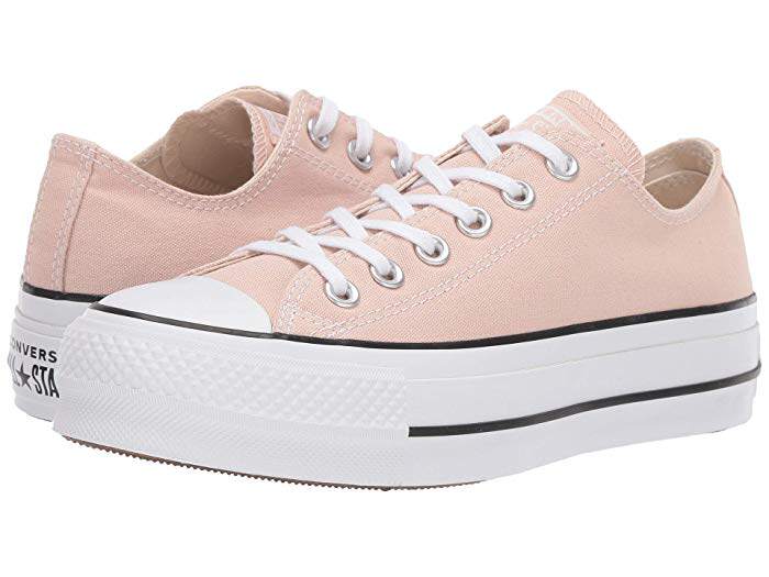 Converse/匡威帆布鞋女鞋厚底粉色低帮鞋淑女少女正品560685C