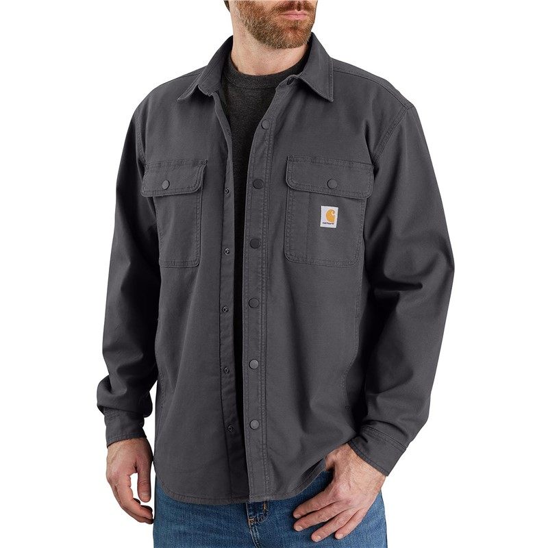 carhartt/卡哈特男装抓绒长袖纯色衬衫夹克开衫商务休闲秋冬正品