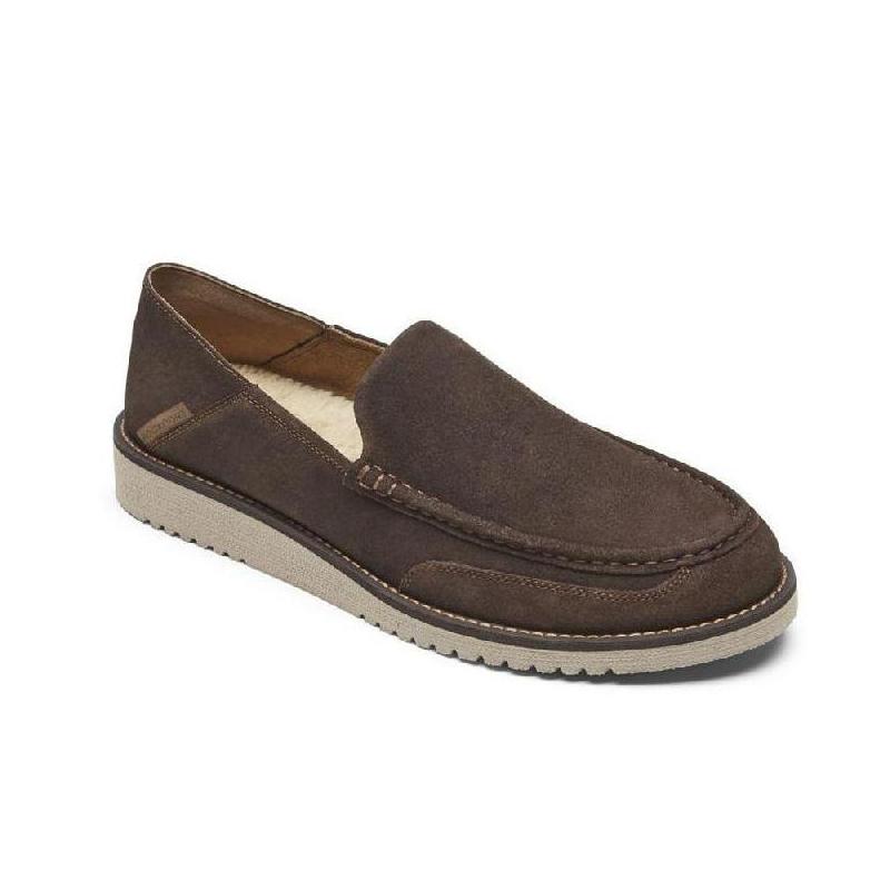 Rockport/乐步男款豆豆鞋乐福鞋磨砂皮一脚蹬防滑正品12175810