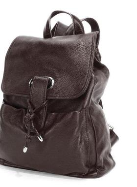 Amerileather女双肩背包纯皮抽绳翻盖出行百搭轻便正品1457429