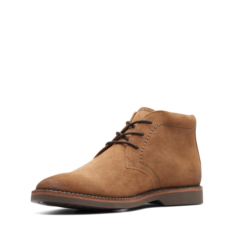 clarks奇乐男士休闲单鞋atticus短筒靴翻毛皮圆头皮革鞋9893383