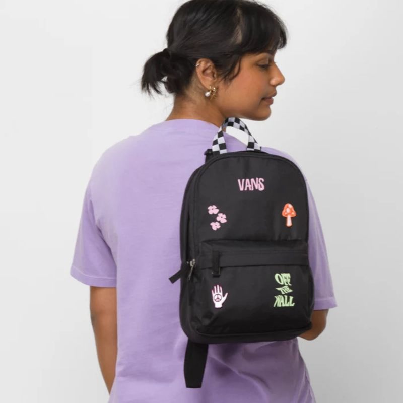 VANS/范斯女双肩背包小包少女学生款迷你包可爱mini品牌图案正品