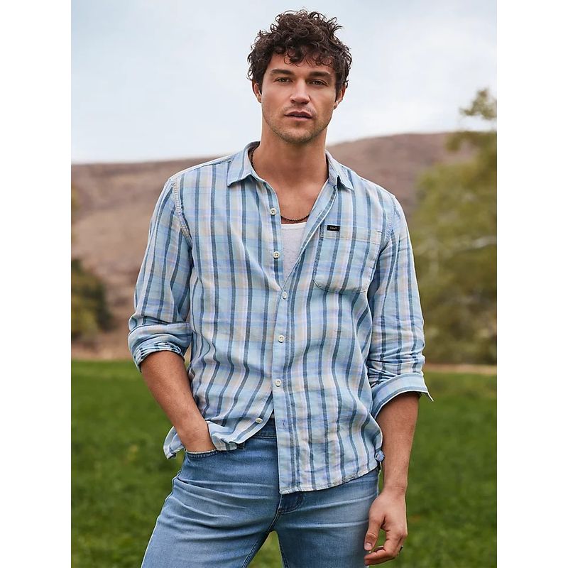 Lee衬衫格子长袖外穿内搭程序员